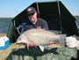 Scott Ferguson with a 24.0 lb smallmouth buffalo caught during session 3 of the Wild Carp Club of Austin, North Texas.